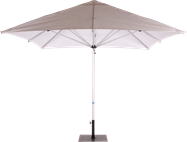 Umbrella Aluminium - White - 3m Sq